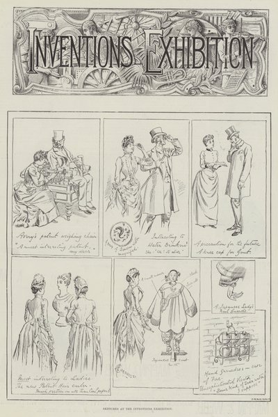 発明展でのスケッチ 作： Alfred Courbould